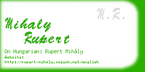 mihaly rupert business card