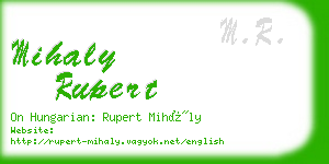 mihaly rupert business card